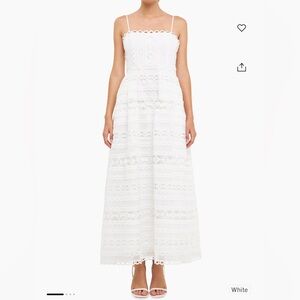Endless Rose Combination Lace Spaghetti Strap Maxi Dress Size XS
